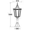 Стеклянный наземный фонарь ALBORG L 79724L Bl прозрачный Oasis Light