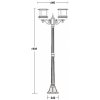 Наземный фонарь TOKIO 68308A Bl opal белый Oasis Light