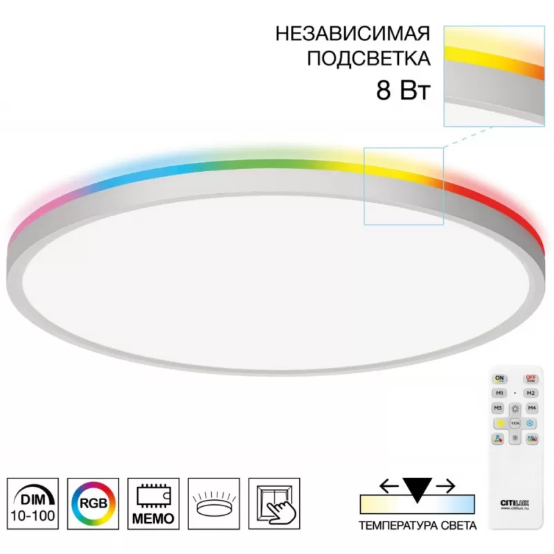 Настенно-потолочный светильник Norma CL749400 белый Citilux Настенно-потолочный светильник Norma CL749400 белый Citilux