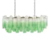Стеклянная подвесная люстра Murano 10580/1000R Clear green прозрачная Loft It
