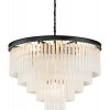 Стеклянная подвесная люстра 1920s Odeon KR0387P-10A black/frost белая DeLight Collection
