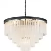 Стеклянная подвесная люстра 1920s Odeon KR0387P-10A black/frost белая DeLight Collection Стеклянная подвесная люстра 1920s Odeon KR0387P-10A black/frost белая DeLight Collection
