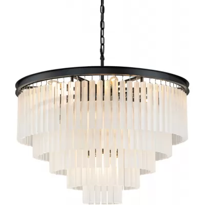Подвесная люстра 1920s Odeon KR0387P-10A black/frost DeLight Collection