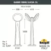Наземный светильник Lucia 1R3.613.X20.LYE27CL1 Fumagalli