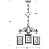 Стеклянный уличный светильник подвесной LONDON L 64870L/3 Bl Oasis Light