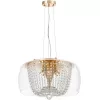 Стеклянный подвесной светильник  LDP 7018-500 PR+F.GD цилиндр прозрачный Lumina Deco