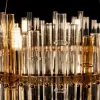 Стеклянная подвесная люстра Crystalla A4111LM-16GO цилиндр прозрачная Artelamp