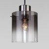 Стеклянный подвесной светильник Trim 50227/1 дымчатый цилиндр прозрачный Eurosvet