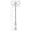 Наземный фонарь GLOBO L 88210LA/10/E7 Bl белый форма шар Oasis Light