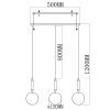 Стеклянный подвесной светильник Scrumbel V6041-3P форма шар белый