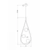 Стеклянная подвесная люстра Perlina FR4005PL-03B2 белая форма шар Freya