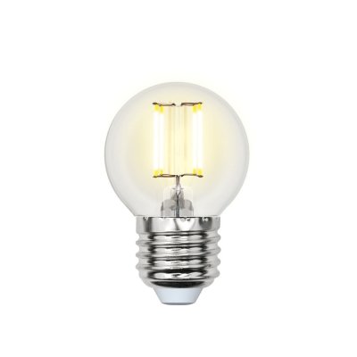 Лампочка светодиодная  LED-G45-6W/WW/E27/CL GLA01TR картон Uniel