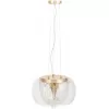 Стеклянный подвесной светильник  LDP 7018-400 PR+F.GD цилиндр прозрачный Lumina Deco