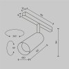 Трековый светильник Focus LED TR032-2-12W2.7K-M-B цилиндр черный Maytoni