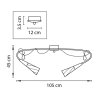 Стеклянная потолочная люстра AEREO 711121 прозрачная Lightstar