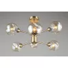 Стеклянная потолочная люстра 933 OML-93307-06 форма шар бежевая Omnilux