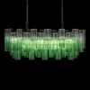 Стеклянная подвесная люстра Murano 10580/1000R Clear green прозрачная Loft It