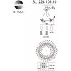 Стеклянная подвесная люстра Lastra SL1224.103.10 цилиндр белая ST Luce