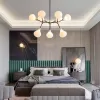 Стеклянная потолочная люстра ANKER anker01 белая ImperiumLoft
