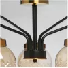 Стеклянная потолочная люстра Вита 220012905 бежевая форма шар MW-Light