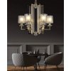 Стеклянный подвесной светильник Manhattan LDP 8012-6 F.GD цилиндр белый Lumina Deco