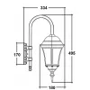 Стеклянный настенный фонарь уличный ASTORIA 1 S 91302S/10 Bl прозрачный Oasis Light