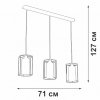 Стеклянный подвесной светильник  V4822-1/3S черный Vitaluce