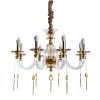 Стеклянная подвесная люстра Monna 5126/07 LM-8 прозрачная Divinare