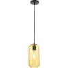 Стеклянный подвесной светильник Rise 10177/1S Black/Yellow цилиндр прозрачный Escada