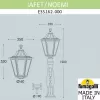 Наземный фонарь Noemi E35.162.000.AXH27 прозрачный конус Fumagalli