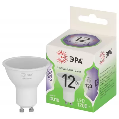 Лампочка светодиодная LED MR16-12W-865-GU10 GL ЭРА Лампочка светодиодная LED MR16-12W-865-GU10 GL ЭРА