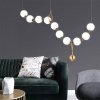Стеклянная подвесная люстра  10222P/10 gold белая форма шар DeLight Collection