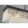 Стеклянная подвесная люстра 1920s Odeon KR0387P-10C/P black/frost белая DeLight Collection