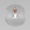 Стеклянный подвесной светильник Jar 50128/1 золото форма шар прозрачный Eurosvet