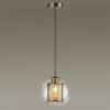 Стеклянный подвесной светильник Clocky 4939/1 форма шар прозрачный Odeon Light