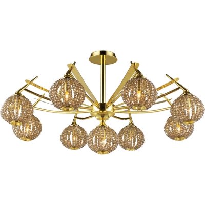 Потолочная люстра 917 917-09-33 gold + brown crystal N-Light