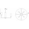 Стеклянная потолочная люстра Agnes FR5184PL-08BS цилиндр белая Freya