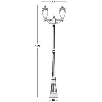 Наземный фонарь VERONA 86209A/02 Gb Oasis Light