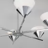 Стеклянная потолочная люстра Rylee 70138/6 хром белая конус Eurosvet