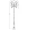 Стеклянный наземный фонарь ALBORG 79710A/18 E7 Bl прозрачный Oasis Light