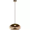 Стеклянный подвесной светильник Knot 8135-D форма шар цвет янтарь Loft It
