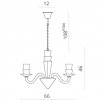 Стеклянная подвесная люстра Susana 5122/09 LM-6 прозрачная Divinare