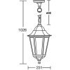 Стеклянный уличный светильник подвесной PETERSBURG ECONOM 79805E Bl прозрачный Oasis Light