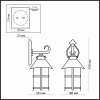 Стеклянный настенный фонарь уличный Lumi 2313/1W прозрачный Odeon Light