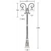 Стеклянный наземный фонарь ELBA 86409A/18L Bl Oasis Light
