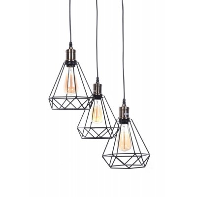 Подвесной светильник Cobi LDP 11609-3 BK Lumina Deco дизайнерский