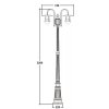 Стеклянный наземный фонарь TOKIO 2 68909A 10 down Bl прозрачный Oasis Light
