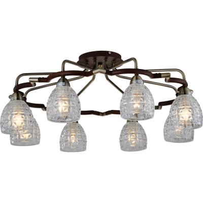 Потолочная люстра 412 412-08-53ABW antique brass + walnut N-Light