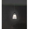 Стеклянный подвесной светильник Aryana WD3628/1P-BK-WT конус белый