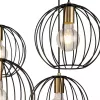 Подвесная люстра Quebec 10176/6 форма шар черная Escada